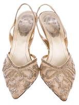 Thumbnail for your product : Rene Caovilla Bead-Embellished Slingback Pumps
