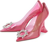 Thumbnail for your product : Amina Muaddi Begum crystal-embellished PVC pumps