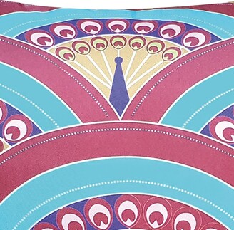 LES OTTOMANS Peacock-Print Silk-Blend Cushion