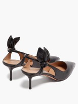 Thumbnail for your product : Aquazzura Drew 60 Bow-embellished Leather Pumps - Black