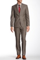 Thumbnail for your product : Vince Camuto Taupe Modern Sharkskin Two Button Notch Lapel Wool Suit