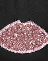 Thumbnail for your product : Lulu Guinness ASOS Exclusive Glitter Lips Make Up Bag