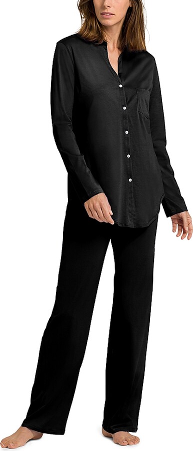 Hanro Cotton Deluxe Long Pajama Set