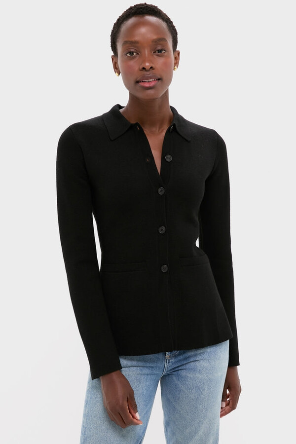 Apiece Apart Black Betti Knit Cardi