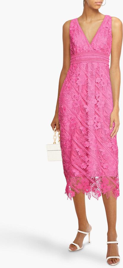 ZIMMERMANN Devi cotton-blend guipure lace midi dress