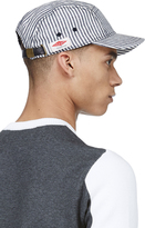 Thumbnail for your product : Rag and Bone 3856 Rag & Bone Navy & Off-White Striped Baseball Cap