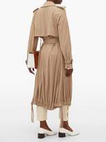 Thumbnail for your product : Burberry Drawstring-hem Jersey Trench Coat - Womens - Beige