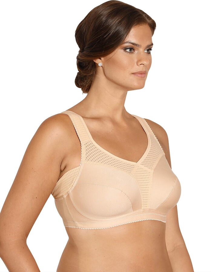 Miss Mary Of Sweden Cotton Fresh Women's Non-Wired Full Coverage Bra Beige  - ShopStyle Plus Size Lingerie