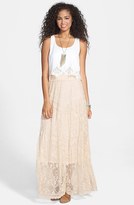 Thumbnail for your product : Blu Pepper Lace Maxi Skirt (Juniors)
