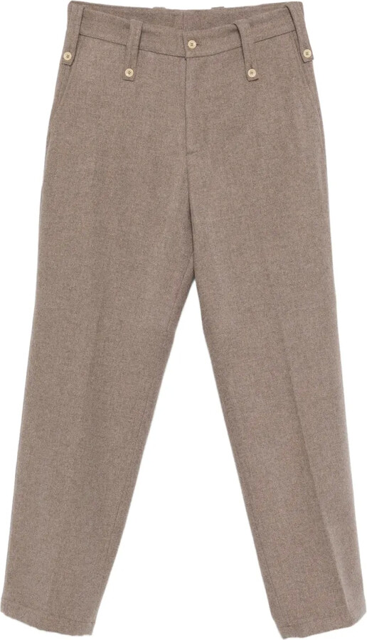 Paura Kyros button-fastening trousers