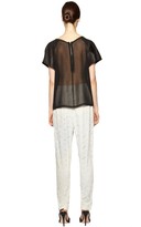Thumbnail for your product : Alice + Olivia Madlyn Leather Boxy Tee