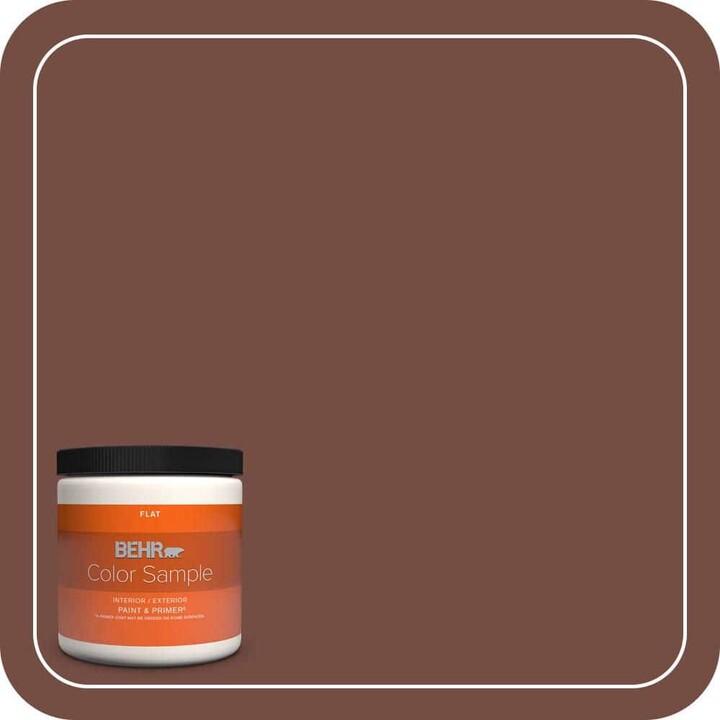BEHR PREMIUM PLUS 8 oz. #MQ1-62 Leather Clutch Flat Interior/Exterior Paint & Primer Color Sample
