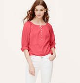 Thumbnail for your product : LOFT Henley Peasant Blouse