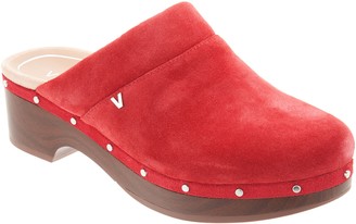 vionic kacie suede clog