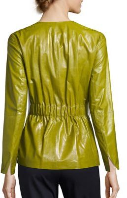 Lafayette 148 New York Lucina Lacquered Leather Jacket