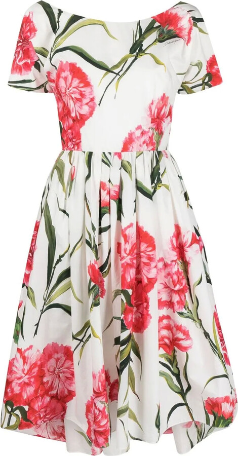Dolce & Gabbana Floral-Print Cotton Dress