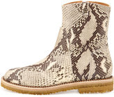 Thumbnail for your product : Maison Margiela Python-Embossed Ankle Boot, Natural