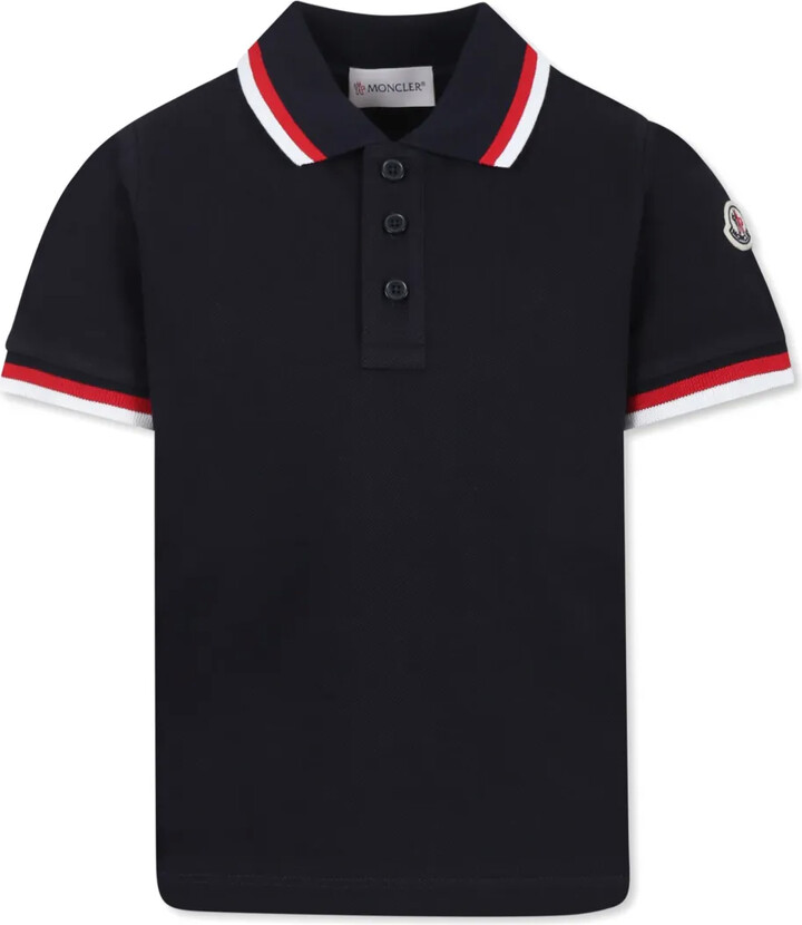 Moncler Enfant Stripe-Detailed Polo Shirt