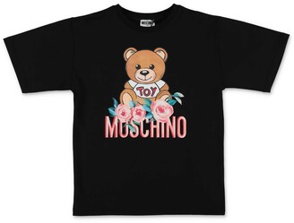 MOSCHINO BAMBINO Roses Teddy Bear Maxi T-Shirt