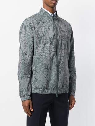 Etro tone-on-tone leaf print jacket