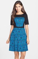 Thumbnail for your product : Plenty by Tracy Reese 'Eve' Print Ponte Fit & Flare Dress