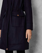 Thumbnail for your product : Ted Baker ANIYAH Faux fur hooded wool parka