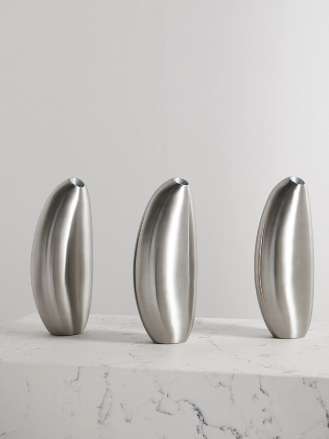 Fourth Street - Puddle Set Of Three Silver-tone Candlesticks - One size