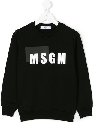 MSGM Kids logo print sweatshirt