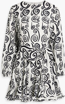 Thumbnail for your product : Rhode Resort Luna pleated printed crepe mini dress