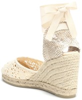 Thumbnail for your product : Castaner Carina crochet wedge espadrilles