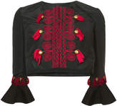 Thumbnail for your product : Oscar de la Renta tassel embroidered cropped jacket