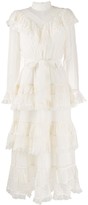 Thumbnail for your product : Zimmermann Glassy frilled lace midi dress