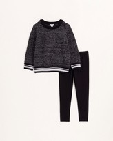 Thumbnail for your product : Splendid Little Girl Lurex Sweater Top Set