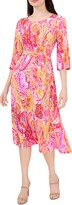 Thumbnail for your product : Chaus Paisley Tie Waist A-Line Dress