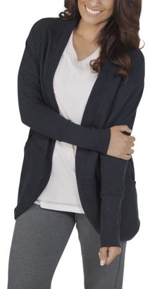 Fruit of the Loom Womens Athleisure Essentials French Terry Cocoon Comfort Wrap Cardigan
