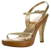 Thumbnail for your product : Dolce & Gabbana Metallic Platform Sandals
