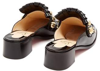 Christian Louboutin Octavian 35 Patent Leather Mules - Womens - Black Gold
