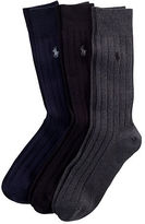 Thumbnail for your product : Polo Ralph Lauren Combed Cotton Rib Sock 3-Pack