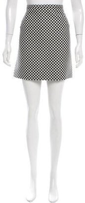 Michael Kors Checkered Print Mini Skirt