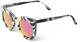 Thumbnail for your product : Illesteva Boca Iridescent Cat-Eye Sunglasses, Horn/Pink