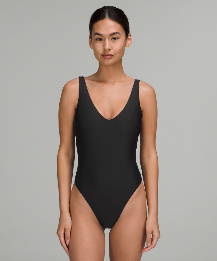 Lululemon Waterside V-Neck Skimpy-Fit One-Piece Swimsuit B/C Cup - ShopStyle