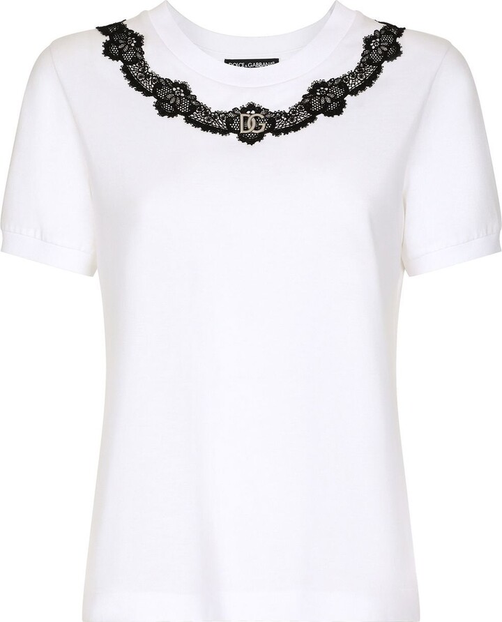 Lace Cami Printed Short Sleeve T-shirt
