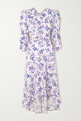 Isabel Marant Albisd Ruched Floral-print Stretch-crepe Maxi Dress