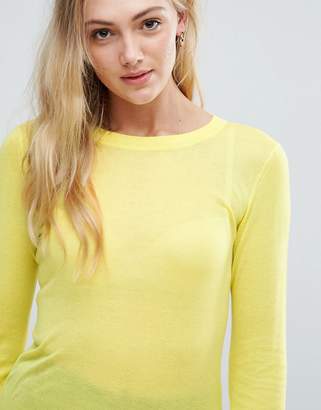 ASOS Tall Jumper With Crew Neck In Sheer Knit