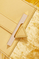 Thumbnail for your product : Eddie Borgo Pepper Velvet And Leather Bucket Bag - Yellow