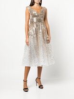 Thumbnail for your product : Marchesa Notte V-neck sequin midi dress