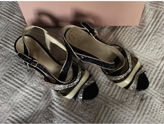 Thumbnail for your product : Miu Miu Silver Patent leather Sandals