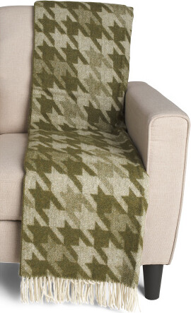 TJMAXX Wool Blend Herringbone Throw, Merino Wool