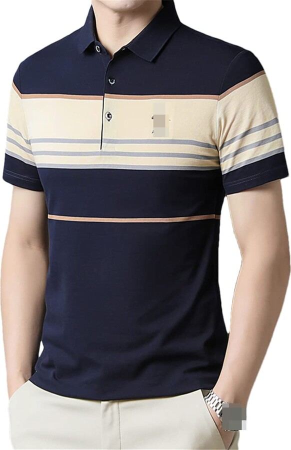 Disimlarl Men's Cotton Golf Polo Shirts Short Sleeve Business Casual