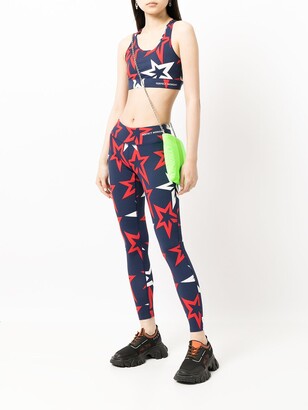 Perfect Moment Star-Print Cropped Top